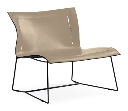 Cuoio Lounge Chair, Leather Saddle clay