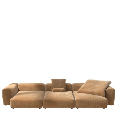 Vetsak Sofa Set 5, Cord velours - Camel, With cushions