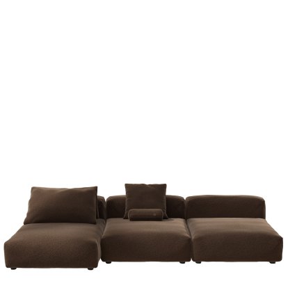 Vetsak Sofa Set 4, Pebble - Umber, With cushions