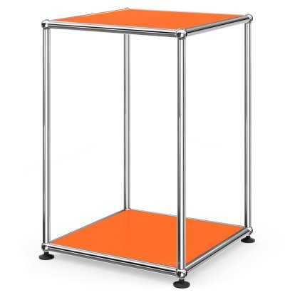 USM Haller High Side Table 35, Both panels metal, Pure orange RAL 2004