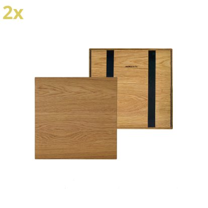 Wooden Overlay (Set of 2) for USM Haller Shelves, Size L, 35 cm x 35 cm, Oak, naturally oiled