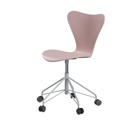 Series 7 Swivel Chair 3117/3217 New Colours, Without armrests, Lacquer, Pale rose, Silver grey