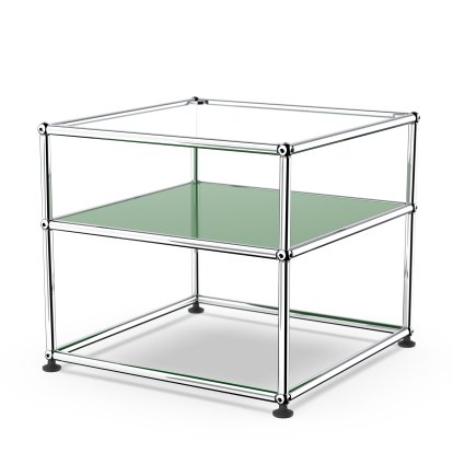 USM Haller Side Table Type 2, Glass, USM green