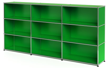 USM Haller Highboard XL, Customizable, USM green, Open, Open, Open