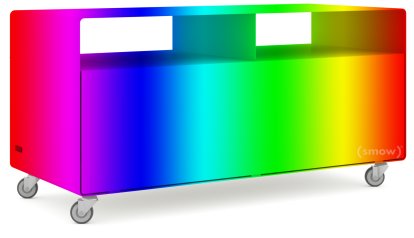 TV Lowboard R 108, RAL Classic Bicolour, Industrial castors