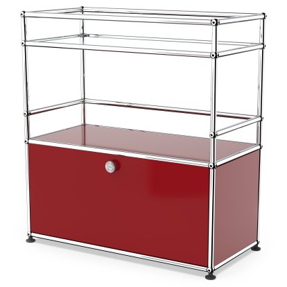 USM Haller Bar Sideboard Type 1, USM ruby red