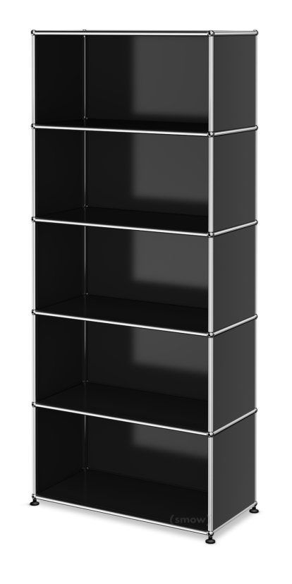 USM Haller Storage Unit open, Graphite black RAL 9011