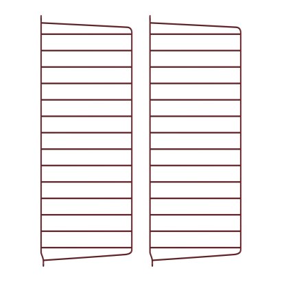 String System Wall Panel, Set of 2, 75 x 30 cm, Dark red