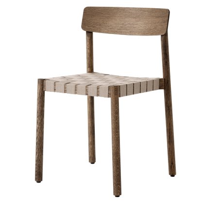 Betty Chair TK9, Smoked oiled oak / natural linen, Without armrests