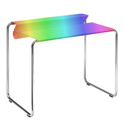 PS07 Secretary, RAL Pearl Colour, Without desk pad, chromed