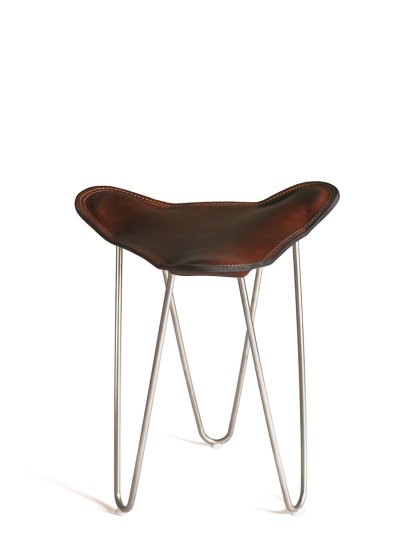 Trifolium Stool, Mocca, Stainless steel