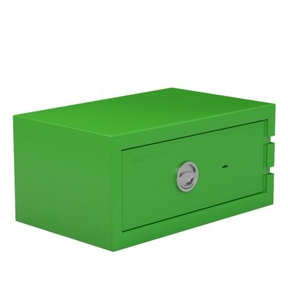 Balzsafe Connect Safe for USM Haller Shelves, 75 cm x 35 cm x 50 cm, Green RAL 6037, Key lock