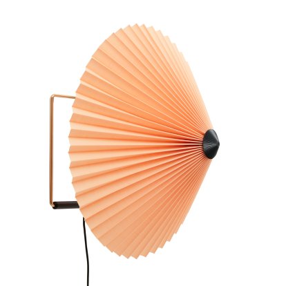Matin Wall Lamp, Ø 380 mm, Peach, Brass polished