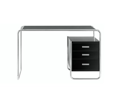 S 285/1 - S 285/2 Desk, Black stained beech, S 285/2: 1 large drawer unit inside, right