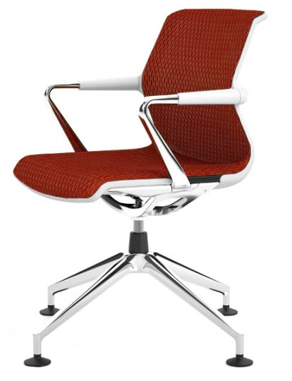 Unix Chair with Four Star Base, Diamond Mesh brick, Soft grey
