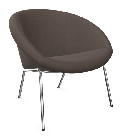 369 Chair, Fabric Harald mineral, High gloss chrome-plated