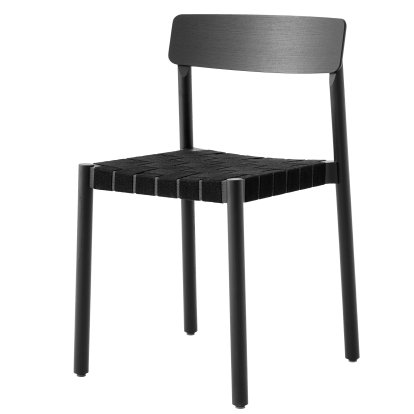 Betty Chair TK9, Black / black linen, Without armrests