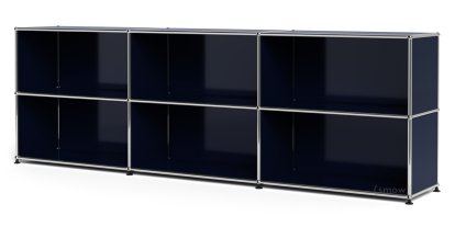 USM Haller Sideboard XL, Customizable, Steel blue RAL 5011, Open, Open