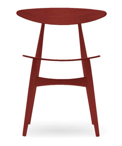 CH33T Chair, Brick red lacquered beech