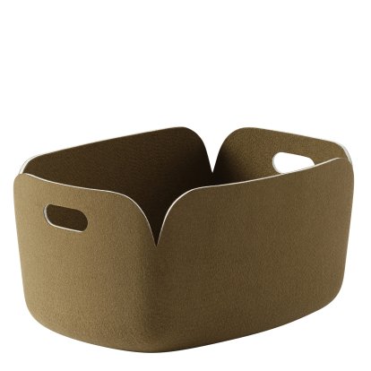 Restore Storage Basket, L 48 cm × W 35 cm, Brown green