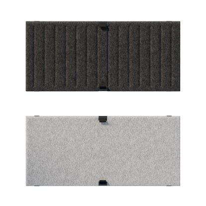 USM Soft Panel Duo for USM Haller Shelves, 75 cm x 35 cm, Dark grey / Grey