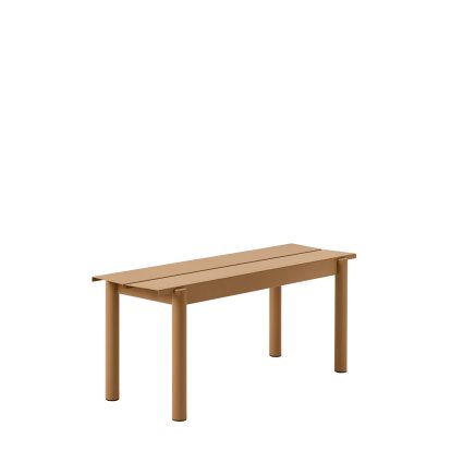 Linear Steel Bench , L 110 x W 39 cm, Burnt orange