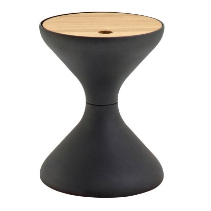 Bells Side Table, Powder coated anthracite, With insert tray