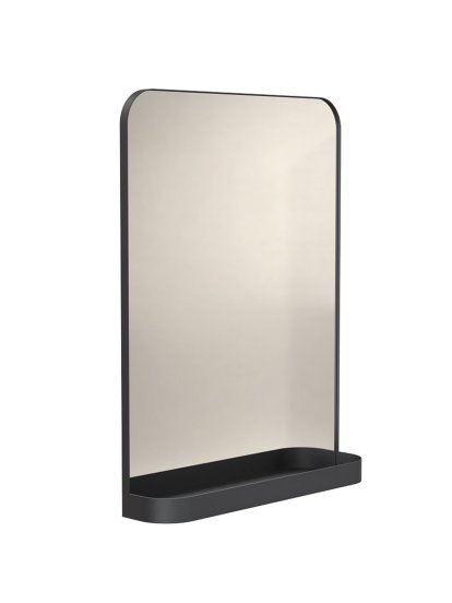 Unu Mirror with storage, Black matt