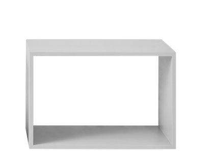 Stacked Storage System, L (65,4 x 43,6 x 35 cm), Open, Light grey