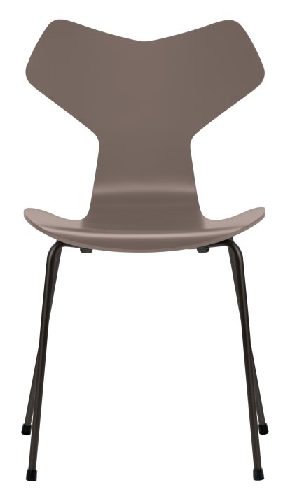 Grand Prix 3130 Chair, Lacquer, Deep clay, Black