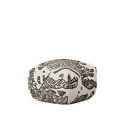 Sander Pouf Mini, Tiger Mountain - Black/white Col. 001