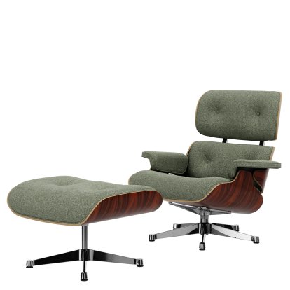 Eames Lounge Chair & Ottoman Nubia, Ivory forest / Santos Palisander, natural