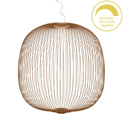 Spokes Pendant Lamp, Ø70 cm, Copper, Dimmable