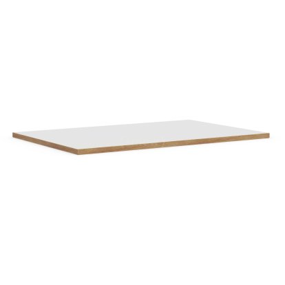Table Top for Eiermann Table Frames, White melamine with oak edge, 200 x 90 cm