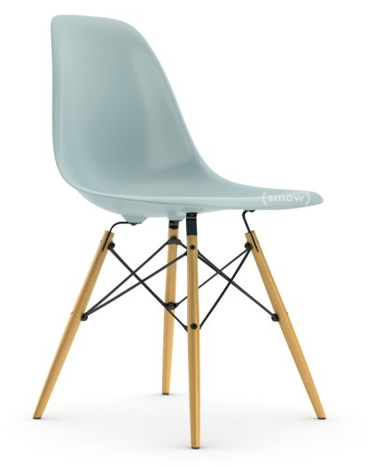 Eames Plastic Side Chair DSW, Ice grey, Without upholstery, Without upholstery, Standard version - 43 cm, Ash honey tone