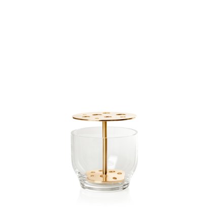 Objects Ikebana Vase, Small (Ø 12 cm), Brass plated