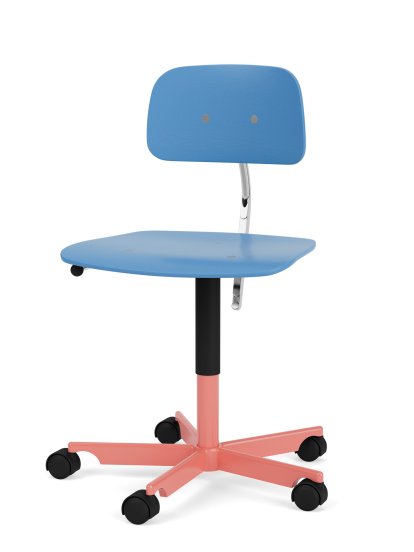 Kevi 2533 Swivel Chair, B / 48 - 61 cm, Azure, Rhubarb