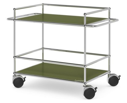 USM Haller Surgery Trolley, With bars, Olive green RAL 6003