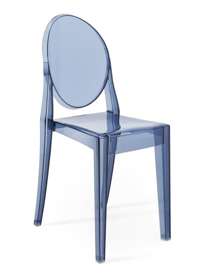 Victoria Ghost Chair, Transparent, Powder blue