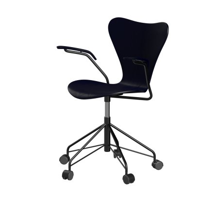 Series 7 Swivel Chair 3117/3217 New Colours, With armrests, Coloured ash, Midnight blue, Black