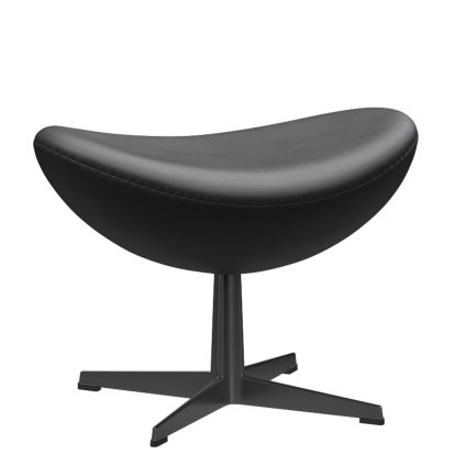 Egg Footstool, Leather Essential, Black, Black