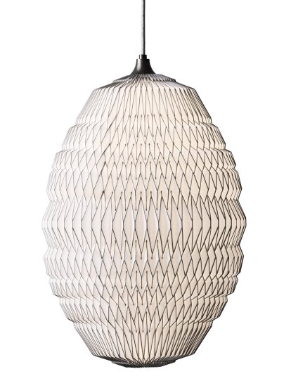 Caleo Pendant Lamp, 2: H 56 x Ø 36 cm, White/bronze