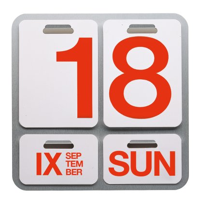 Formosa Wall Calendar, English, Silver / red text
