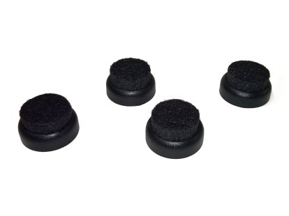 Glides (1 Set) for Vitra Chairs, For DAW/DSW/DKW, Felt pads for hard floor surfaces, basic dark