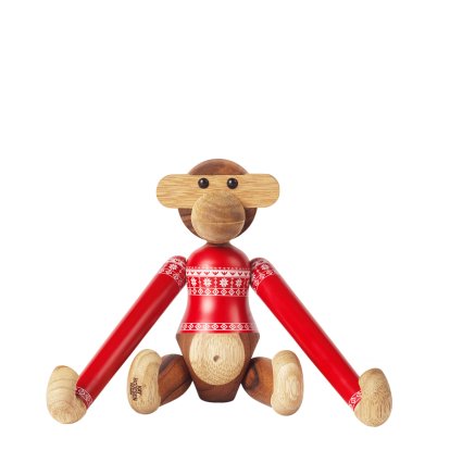 Monkey Wooden Figure Christmas Jumper