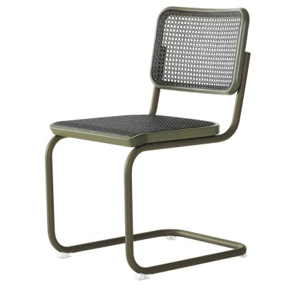S 32 V Dark Melange Cantilever Chair, Sage