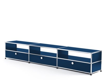 USM Haller HiFi-Lowboard, Steel blue RAL 5011