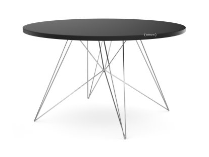 Tavolo XZ3 Round, Fenix black, Chrome-plated