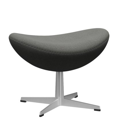 Egg Footstool, Re-wool, 158 - Taupe/natural, Satin polished aluminium