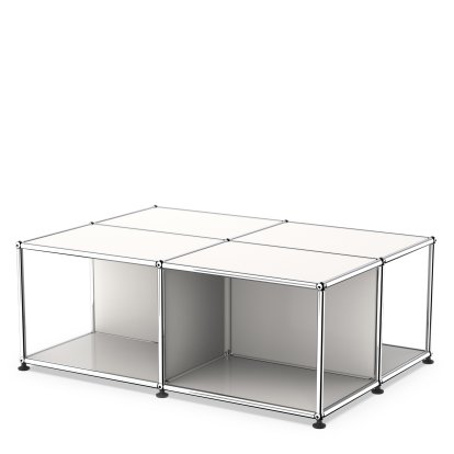 USM Haller Coffee Table with Storage Shelves, Pure white RAL 9010